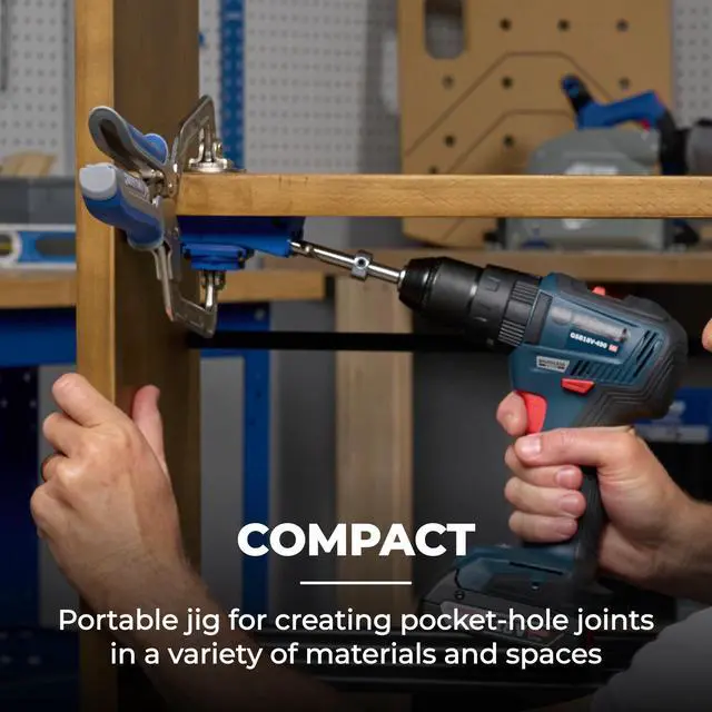 Alt view image 2 of 7 - KPHJ320-22 Pocket-Hole Jig 320 with Classic 2 Inch Face Clamp - Small, Durable Jig for Tight Spaces - Easily Adjustable Drill Guides - For Materials 1/2" to 1 1/2" Thick
