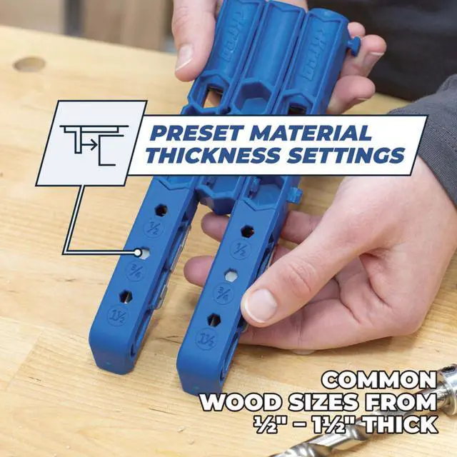 Alt view image 4 of 7 - KPHJ320-22 Pocket-Hole Jig 320 with Classic 2 Inch Face Clamp - Small, Durable Jig for Tight Spaces - Easily Adjustable Drill Guides - For Materials 1/2" to 1 1/2" Thick