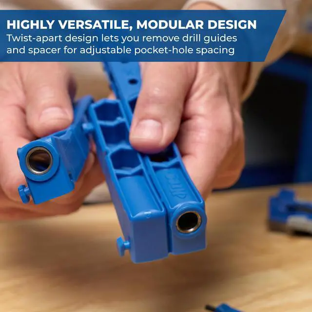 Alt view image 3 of 7 - KPHJ320-22 Pocket-Hole Jig 320 with Classic 2 Inch Face Clamp - Small, Durable Jig for Tight Spaces - Easily Adjustable Drill Guides - For Materials 1/2" to 1 1/2" Thick