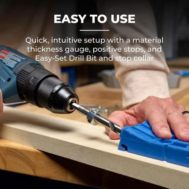 Alt view image 7 of 7 - KPHJ320-22 Pocket-Hole Jig 320 with Classic 2 Inch Face Clamp - Small, Durable Jig for Tight Spaces - Easily Adjustable Drill Guides - For Materials 1/2" to 1 1/2" Thick