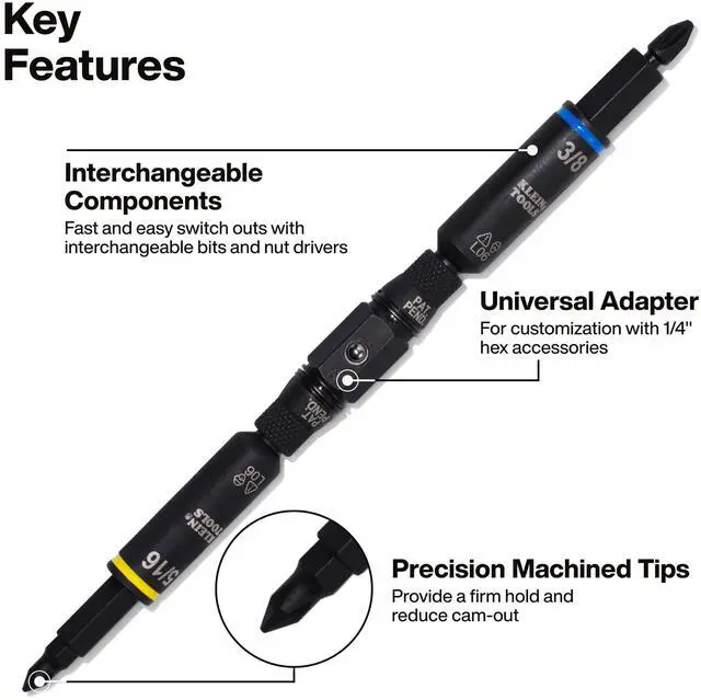 Alt view image 4 of 7 - 32500HDRT KNECT Ratcheting Screwdriver, Multi-Bit Screwdriver/Nut Driver, Impact Rated 11-in-1 Tool with Phillips, Slotted, Square and Torx Tips