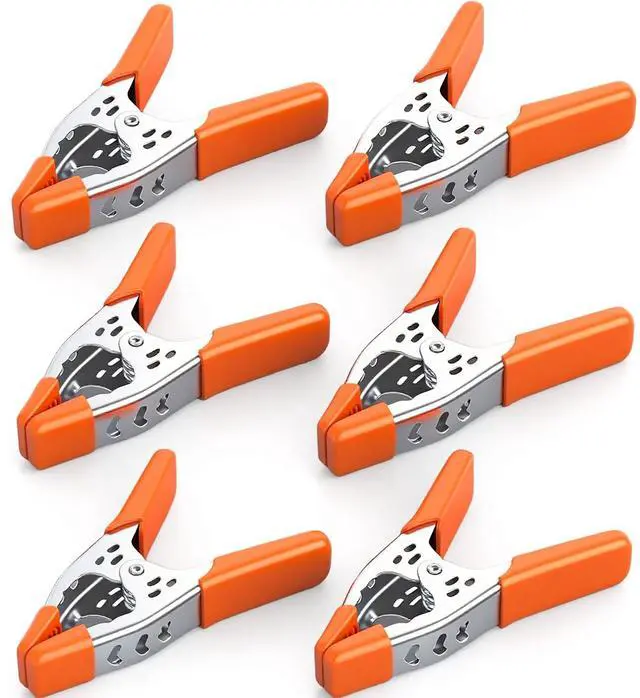 Main image of 6-Piece 6" inch Spring Clamp, Heavy Duty Spring Metal Spring Clamps, 2.5"-inch Jaw opening (6-Piece)