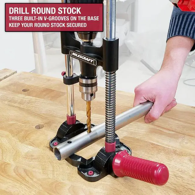 Alt view image 5 of 7 - 1318 DrillMate Portable Drillling Guide Precision Drilling Jig Attachment for Drilling Angled or Straight Holes, Adjustable Drill Guide Attachment, Portable Drill Press with 3/8 Chuck
