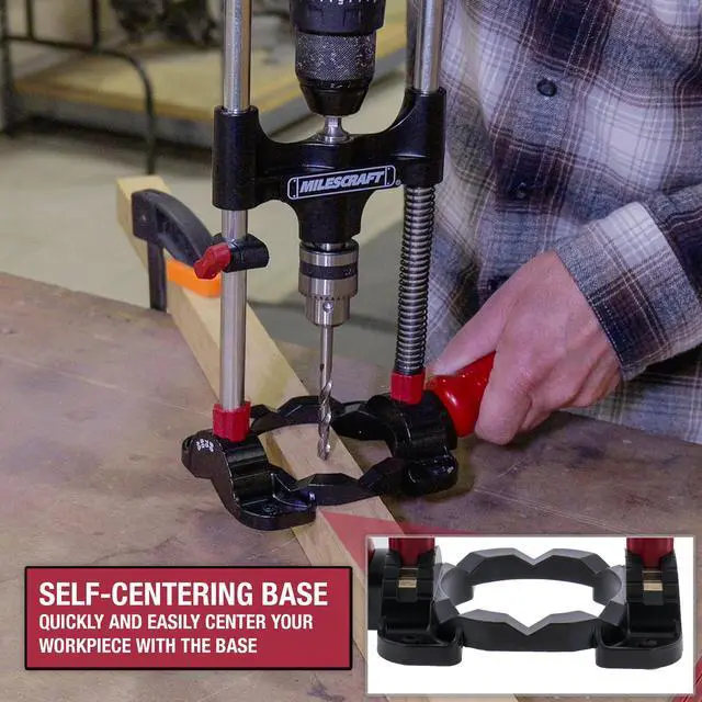 Alt view image 4 of 7 - 1318 DrillMate Portable Drillling Guide Precision Drilling Jig Attachment for Drilling Angled or Straight Holes, Adjustable Drill Guide Attachment, Portable Drill Press with 3/8 Chuck