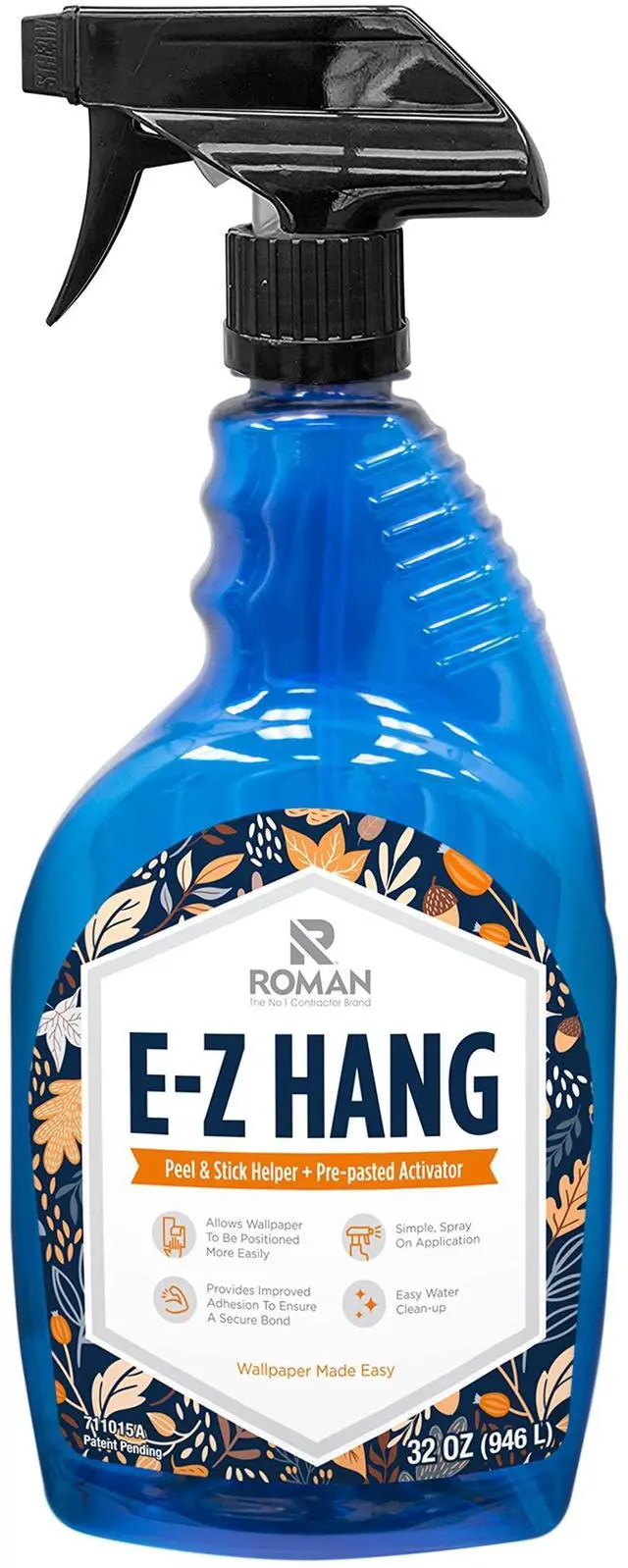 Main image of s E-Z Hang Peel & Stick Wallpaper Helper, Clear, Non-Staining, 32-OZ | Provides Slip and Increased Adhesion