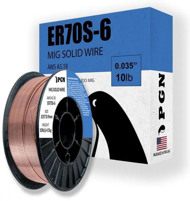 Main image of PGN ER70S-6.035" Solid MIG Welding Wire - 10lb Spool