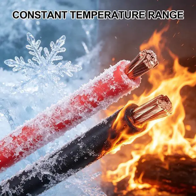Alt view image 5 of 6 - 4 Gauge Battery Cable, 10FT Red + 10FT Black 4 AWG Pure Copper Wire Welding Cable, for Automotive, Battery, Solar and Generator, Standard USA OFC Wire