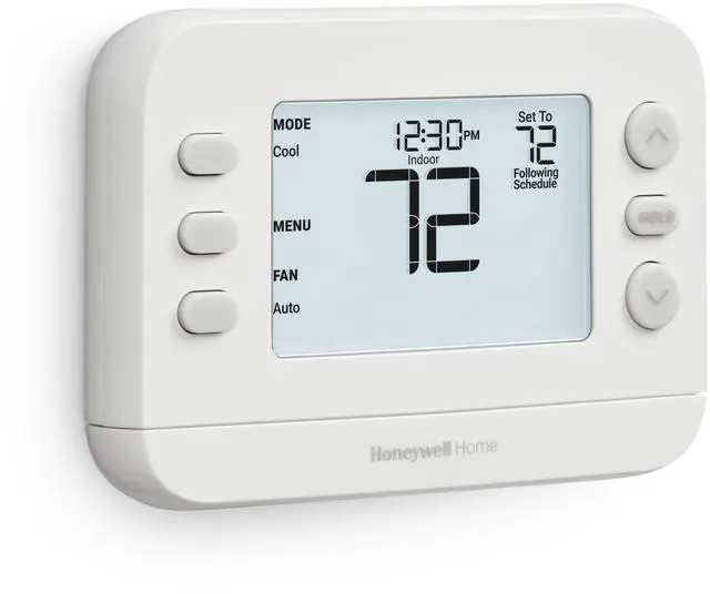 Alt view image 2 of 7 - X2P Programmable Thermostat, White | RTH20B Single-Stage, 1 Heat/1 Cool Compatibility, 5-2 Day Schedule