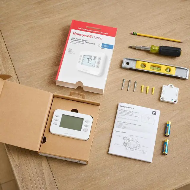 Alt view image 3 of 7 - X2P Programmable Thermostat, White | RTH20B Single-Stage, 1 Heat/1 Cool Compatibility, 5-2 Day Schedule