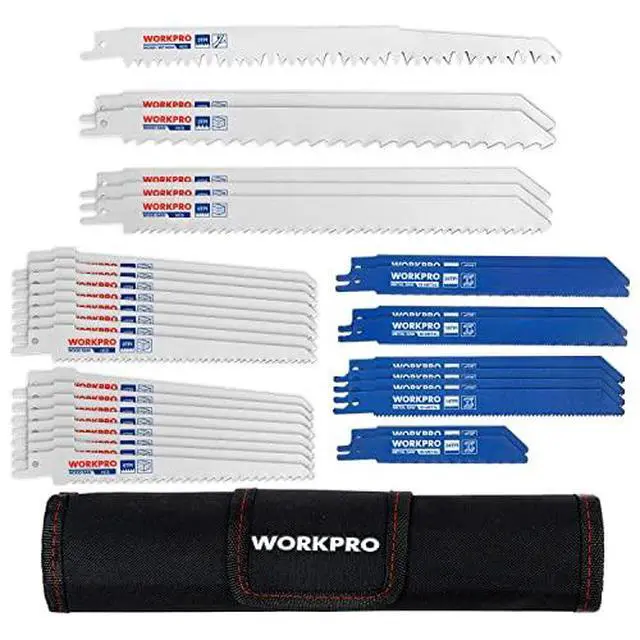 Alt view image 2 of 7 - 32-Piece Reciprocating Saw Blade Set with Organizer Pouch | Fits Most Reciprocating Saws, Ideal for Wood & Metal Cutting and Tree Pruning