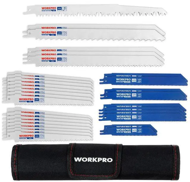 Main image of 32-Piece Reciprocating Saw Blade Set with Organizer Pouch | Fits Most Reciprocating Saws, Ideal for Wood & Metal Cutting and Tree Pruning