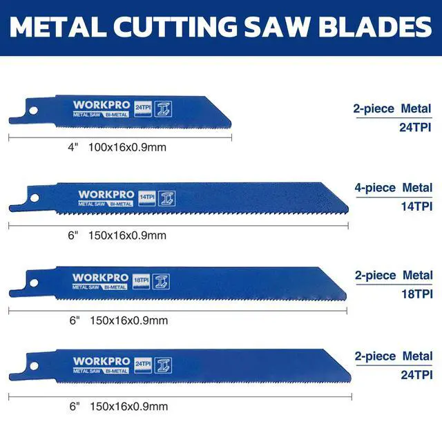 Alt view image 3 of 7 - 32-Piece Reciprocating Saw Blade Set with Organizer Pouch | Fits Most Reciprocating Saws, Ideal for Wood & Metal Cutting and Tree Pruning