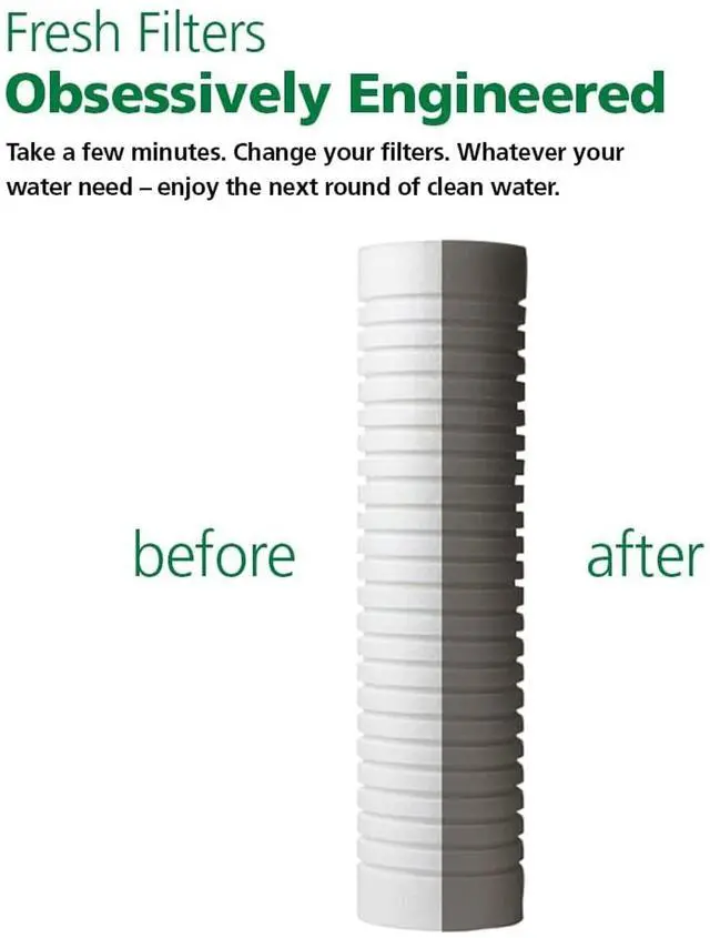 Alt view image 6 of 7 - 2.5"x10" 5-Micron Universal Sediment Filter | AO-WH-PREV-R2 | NSF Certified | Fits AO-WH-PREV or AO-WH-PRE Whole House Filtration Systems | Last 6 Months Each | 2-Pack