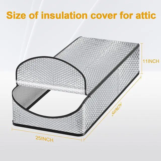 Alt view image 6 of 6 - Attic Door Insulation Cover, Attic Tent 25 x 54 x 11 in | Energy-saving attic stairway door ladder insulator with zipper