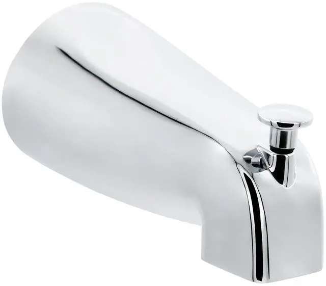 Main image of Slip Fit Tub Spout with Pull-Up Diverter for 1/2 in Copper Tube | Chrome, Solid Metal, Slip-on, Smooth Divert for Bathtub and ShowerNo Solder Install, Screw on to Tight, Bathroom upgrades