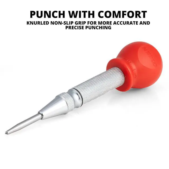 Alt view image 5 of 7 - 02638A 5-Inch Automatic Center Punch for Metal, Adjustable Impact Spring Loaded Center Punch Tool, Spring Punch, Center Punch Spring Loaded, Auto Center Punch