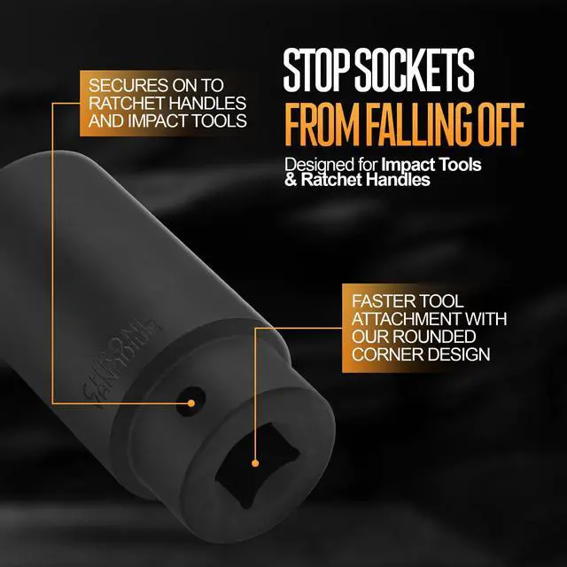 Alt view image 4 of 4 - 1/2" Drive 1-1/2 Inch Deep Impact Socket, 12-Point, CRV Steel