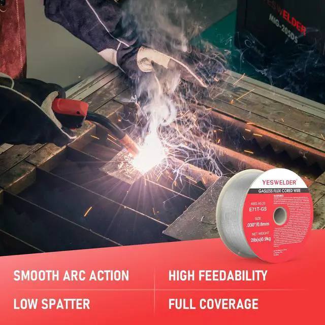 Alt view image 2 of 7 - Gasless Flux Core MIG Wire, E71T-GS Mild Carbon Steel | 0.030 in, strong ABS spool, smooth feeding, easy handling, organized storage