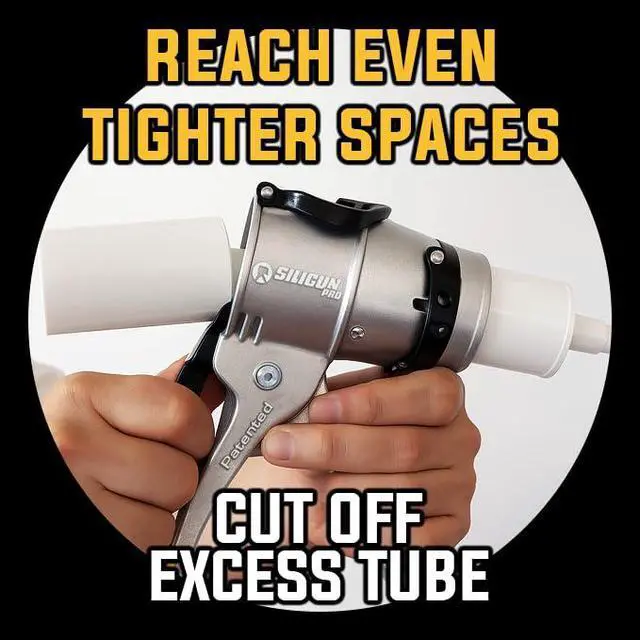 Alt view image 3 of 7 - PRO Compact 24:1 Caulking Gun - No Drip Caulk Gun - Patent Design - Lightweight Aluminum Frame - Works with all 10 oz Tubes (PRO)