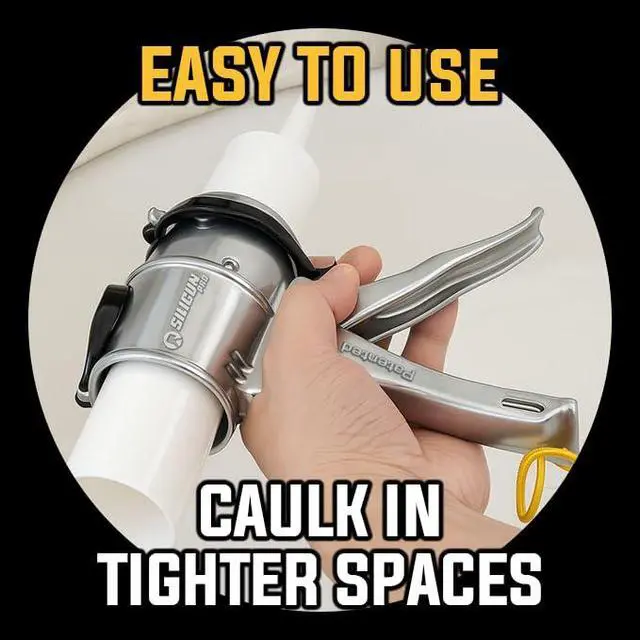 Alt view image 5 of 7 - PRO Compact 24:1 Caulking Gun - No Drip Caulk Gun - Patent Design - Lightweight Aluminum Frame - Works with all 10 oz Tubes (PRO)