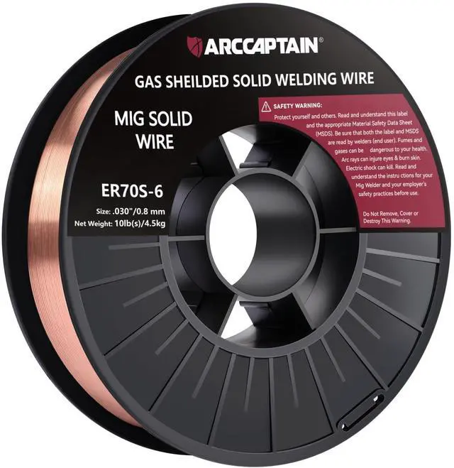 Main image of MIG Welding Wire ER70S-6.030" 10LB x 1 | Smooth Wire Feeding, Stable Arc, Low Spatter & Clean Weld Beads for Mild Steel Fabrication