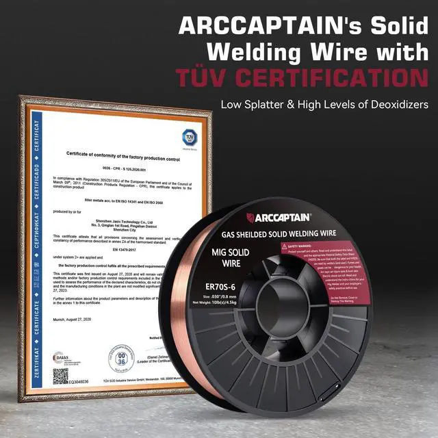 Alt view image 3 of 7 - MIG Welding Wire ER70S-6.030" 10LB x 1 | Smooth Wire Feeding, Stable Arc, Low Spatter & Clean Weld Beads for Mild Steel Fabrication