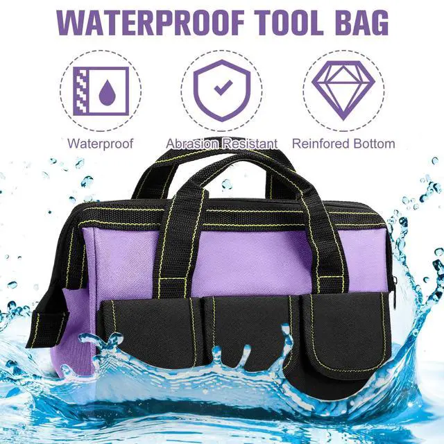 Alt view image 3 of 6 - 3 Pack 13 Inch Tool Bags, Classic, Red, Pink, Light Purple