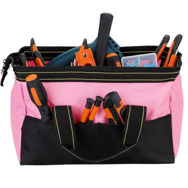 Alt view image 4 of 6 - 3 Pack 13 Inch Tool Bags, Classic, Red, Pink, Light Purple