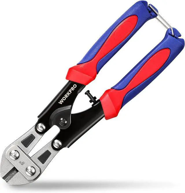 Main image of Mini Bolt Cutter 8-inch, Spring Loaded Small Heavy Duty Wire Cable Cutter, Snips Clippers with Soft Anti-Slip Handle