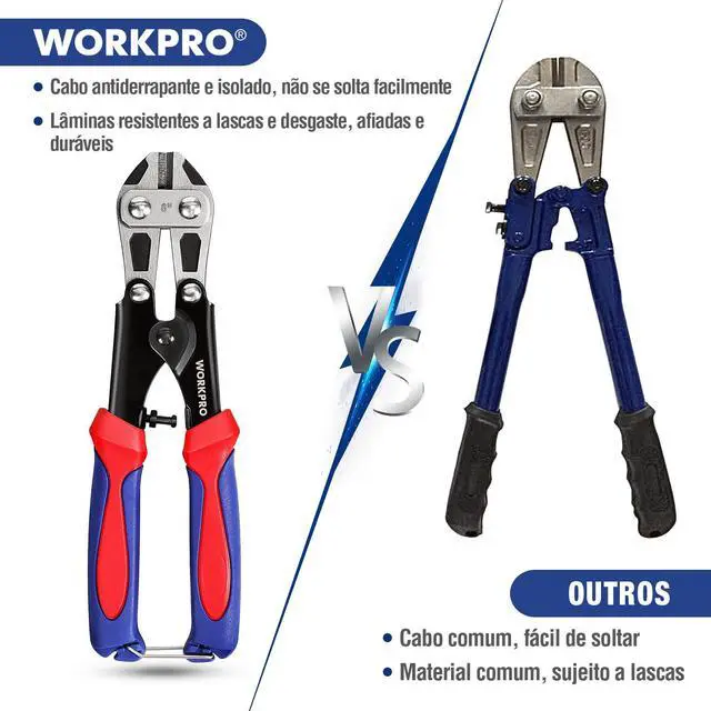 Alt view image 6 of 7 - Mini Bolt Cutter 8-inch, Spring Loaded Small Heavy Duty Wire Cable Cutter, Snips Clippers with Soft Anti-Slip Handle
