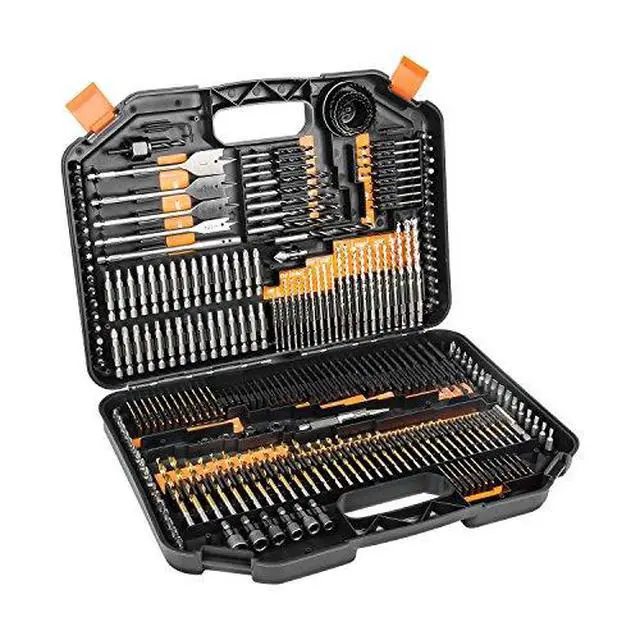 Alt view image 2 of 7 - Drill Bit Set, 246PCS Drill Bits, Driver Set with Portable Case | for Wood Metal Cement Drilling and Screw Driving, Full Combo Kit Assorted, Easy Storage, HSS Material Titanium Coated