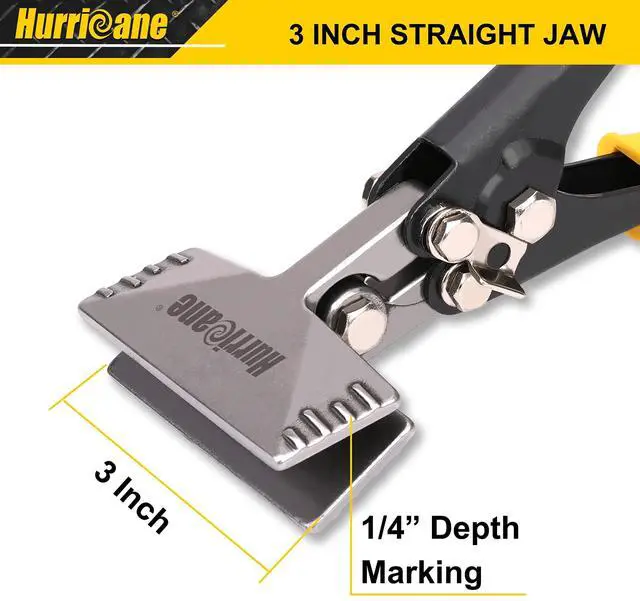 Alt view image 2 of 6 - 3inch Sheet Metal Hand Seamer, Heavy Duty Bender for Metal Flattening, Precision Duckbill Pliers and Sheet Metal Tongs, Ideal for HVAC Projects, Ergonomic Straight Flat Smooth Jaw
