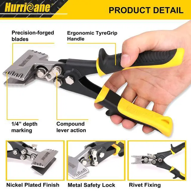 Alt view image 3 of 6 - 3inch Sheet Metal Hand Seamer, Heavy Duty Bender for Metal Flattening, Precision Duckbill Pliers and Sheet Metal Tongs, Ideal for HVAC Projects, Ergonomic Straight Flat Smooth Jaw