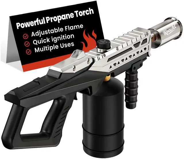 Main image of 24" CSA Propane Torch Gun 2372°F Adjustable Flame Campfire | Powerful Flamethrower Blow Torch, Instant Piezo Ignition, Ergonomic Grip; Weed Burner, Melts Ice; for Camping, Welding, DIY