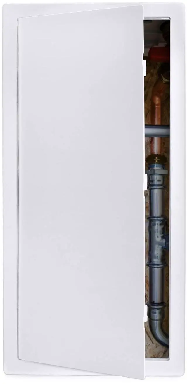 Main image of Access Panel 14x29 Inch, Wall & Ceiling Access Door for Plumbing Repair | Lightweight Yet Durable Plastic Construction with Smooth White Finish. Easy to Install with a Clean Built-In Appearance