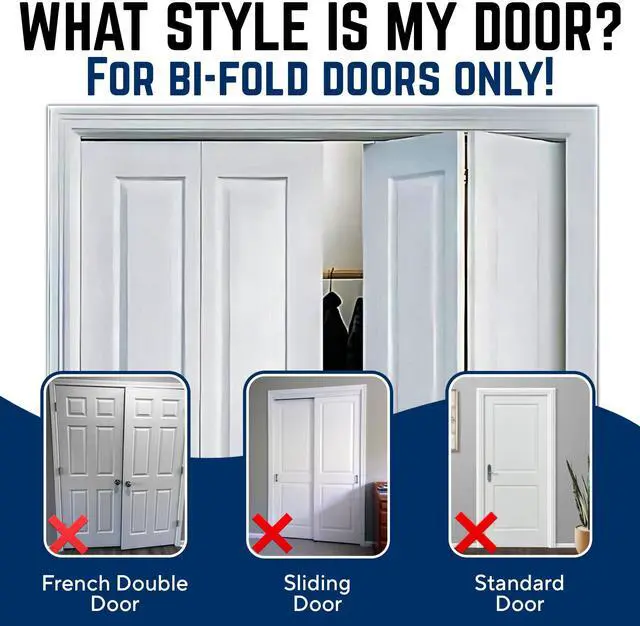 Alt view image 4 of 7 - (2- Pack) - Bi-fold Door Lock - Closet Protection Child and Pet Proof Bi-fold Door Lock - Tool-Free Installation - Unbreakable Clear Polycarbonate - for 1 3/8" Thick Wood Doors