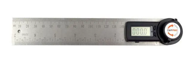 Alt view image 2 of 7 - 82305 Digital Angle Finder Protractor Stainless Steel 7inch 200mm