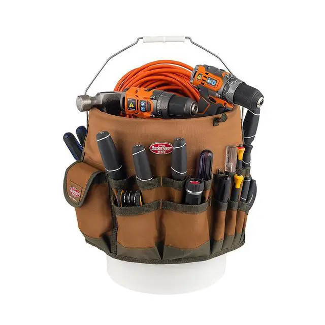 Alt view image 3 of 7 - The Bucketeer Bucket Tool Organizer in Brown, 10030