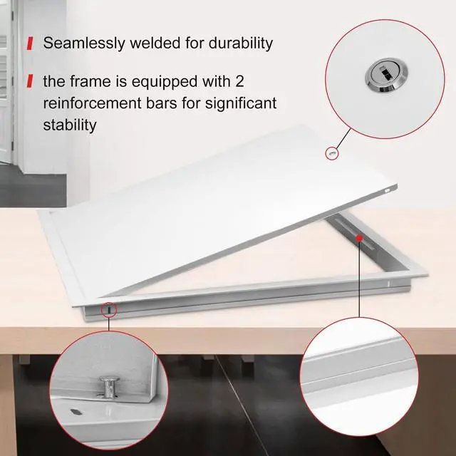 Alt view image 5 of 7 - Thicken 1mm 24 x 24 Access Panel for Drywall,Attic Door, Ceiling Access Panel for Drywall,24x24 Metal Access Panels are Thickened to 1mm to Solve The Problem of Fragile Panels