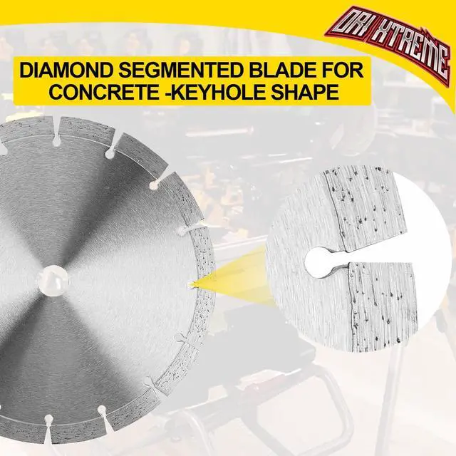 Alt view image 6 of 6 - 14 Inch Diamond Saw Blade, Turbo General Purpose Segmented Blade | Dry/Wet Cutting Concrete, Reinforced Concrete, Masonry, Brick, Block, 1"-20mm Arbor