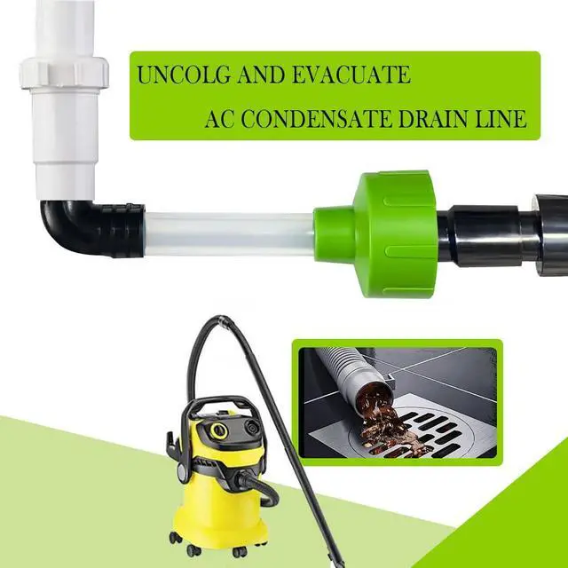 Alt view image 2 of 7 - HVAC Drain Tool AC Drain Line Unclogger Vacuum Attachment A/C Condensate Drain Line Cleaner Adapter (1 PACK)
