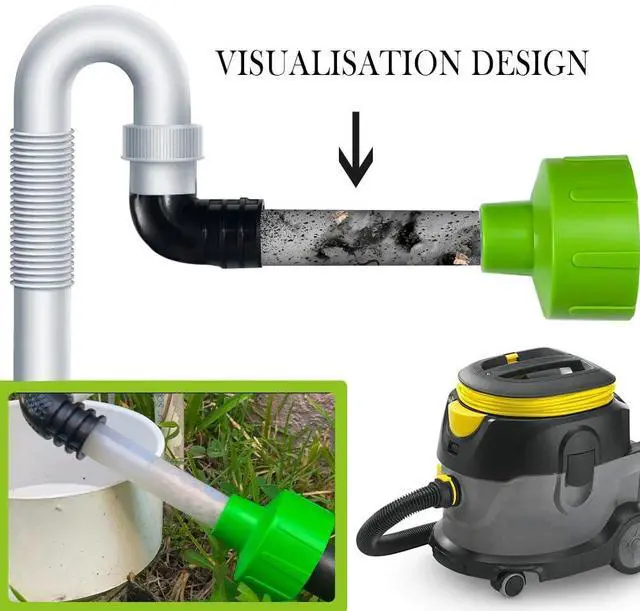 Alt view image 7 of 7 - HVAC Drain Tool AC Drain Line Unclogger Vacuum Attachment A/C Condensate Drain Line Cleaner Adapter (1 PACK)