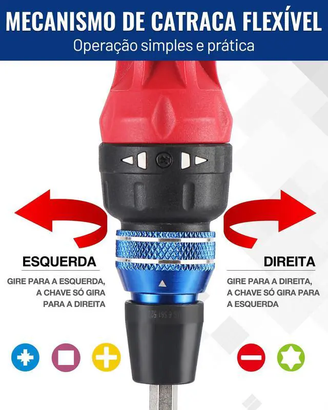 Alt view image 5 of 7 - 12-in-1 Ratcheting Multi-Bit Screwdriver Set | Quick-load Mechanism Screwdriver with Double End Bits in Handle