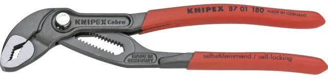 Main image of Tools Cobra Water Pump Pliers, 7 1/4 inch, red