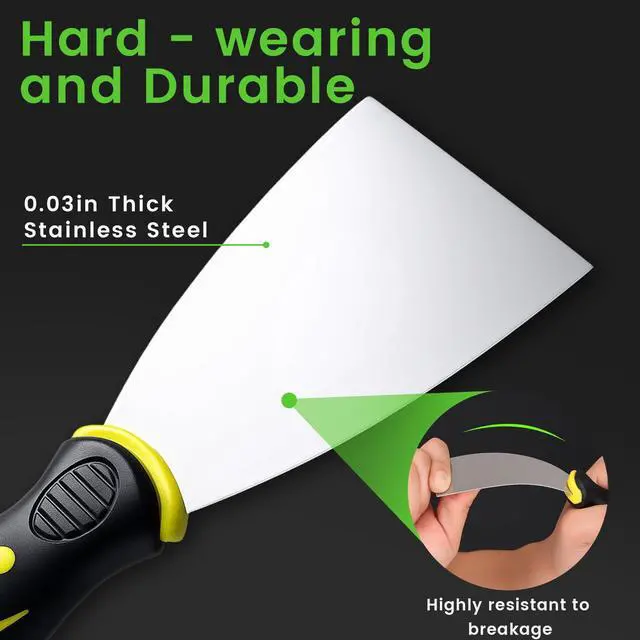 Alt view image 6 of 7 - Professional Caulk Gun Kit with Caulk Remover Tool & Putty Knife - 5 in 1 Caulking Tool Set for Caulking Removal, Shower & Bathroom Caulk, Includes Caulking Gun Tool, Caulk Scraper Tool Spackle Knife