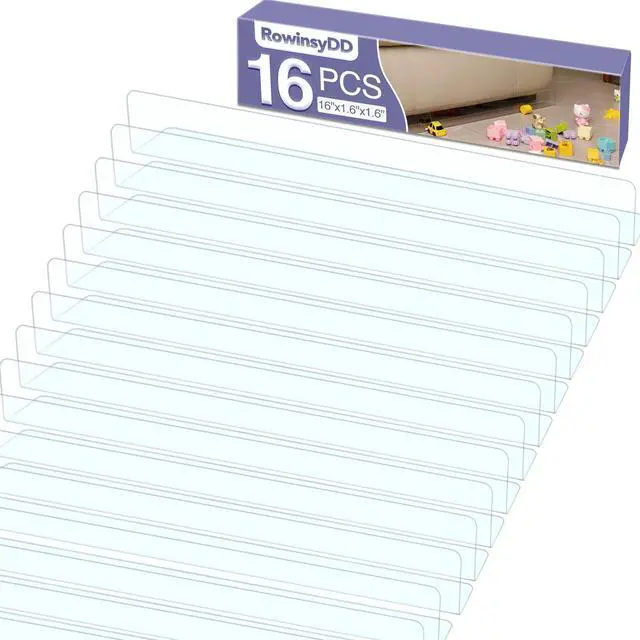 Main image of Under Couch BlockerCouch Blockers for Pets,16 Pack | Clear Under Furniture Blocker,Stop Things Going Under Sofa,Toy Blockers for Under Furniture with Strong Tape,16" L x 1.6" H