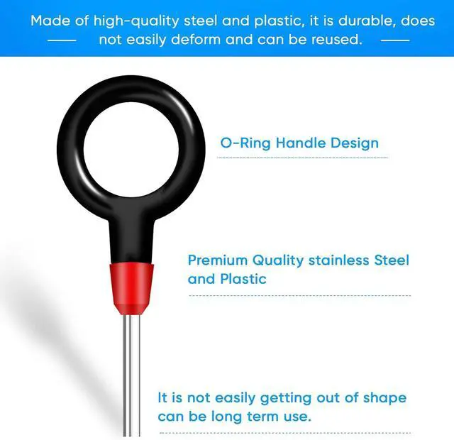 Alt view image 6 of 7 - Terminal Pin Removal Tool Kit 82 Pcs Depinning Electrical Connector Pin Extractor Tool Set Wire Terminal Release for Automotive Car Household Devices - Black