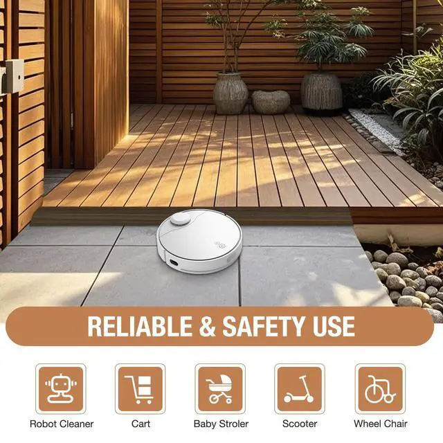 Alt view image 2 of 6 - Floor Transition Strip Self Adhesive Vinyl Door Threshold Strip | Rubber Transition Strips for Doorways Reducer for Laminate Floor Carpet Tile, Deep Brown Wood Grain, 1/5" to 2/5", 3.3Ft