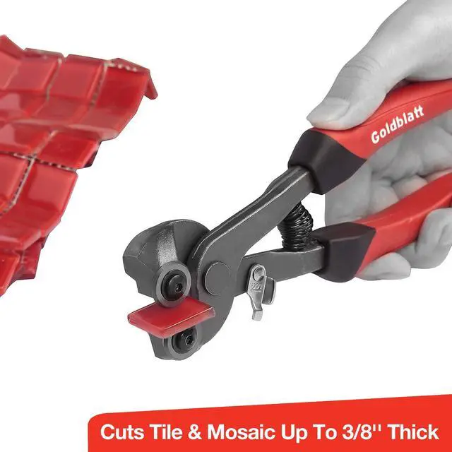 Alt view image 4 of 7 - 2 Pieces Glass Tile Nippers Set, Ceramic & Mosaic Cutter Tools | Heavy Duty Carbon Steel, Tile Cutter, Soft Grip Handles, Porcelain Nippers, Wheeled Glass Cutter, Precision Trimming