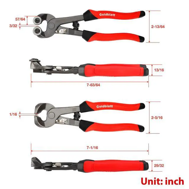 Alt view image 6 of 7 - 2 Pieces Glass Tile Nippers Set, Ceramic & Mosaic Cutter Tools | Heavy Duty Carbon Steel, Tile Cutter, Soft Grip Handles, Porcelain Nippers, Wheeled Glass Cutter, Precision Trimming